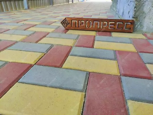 Тротуарная плитка Кирпичик Красный, фактура гладкий, гранитная, мрамор, высота 40 мм, 60 мм, 80 мм-5
